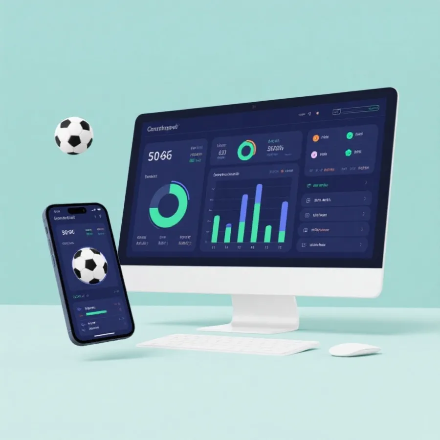 賽果查詢與會員功能示意圖